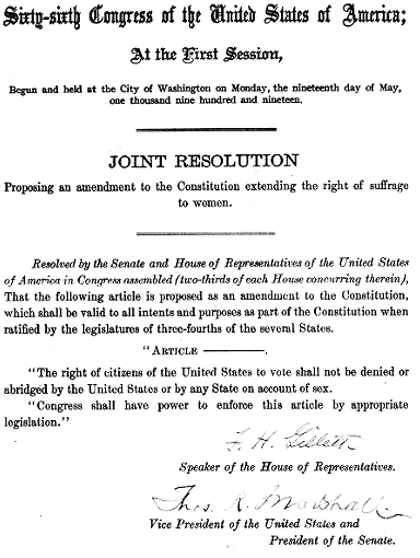 Image:  19th Amendment